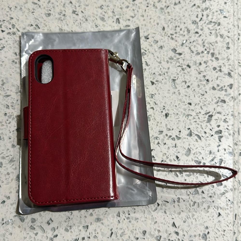 Red wallet iPhone XR case